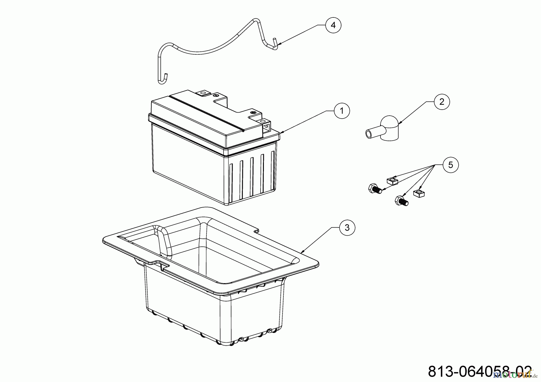 Cub Cadet Rasentraktoren LT1 NS92 13AB77BY603 (2023) Batterie