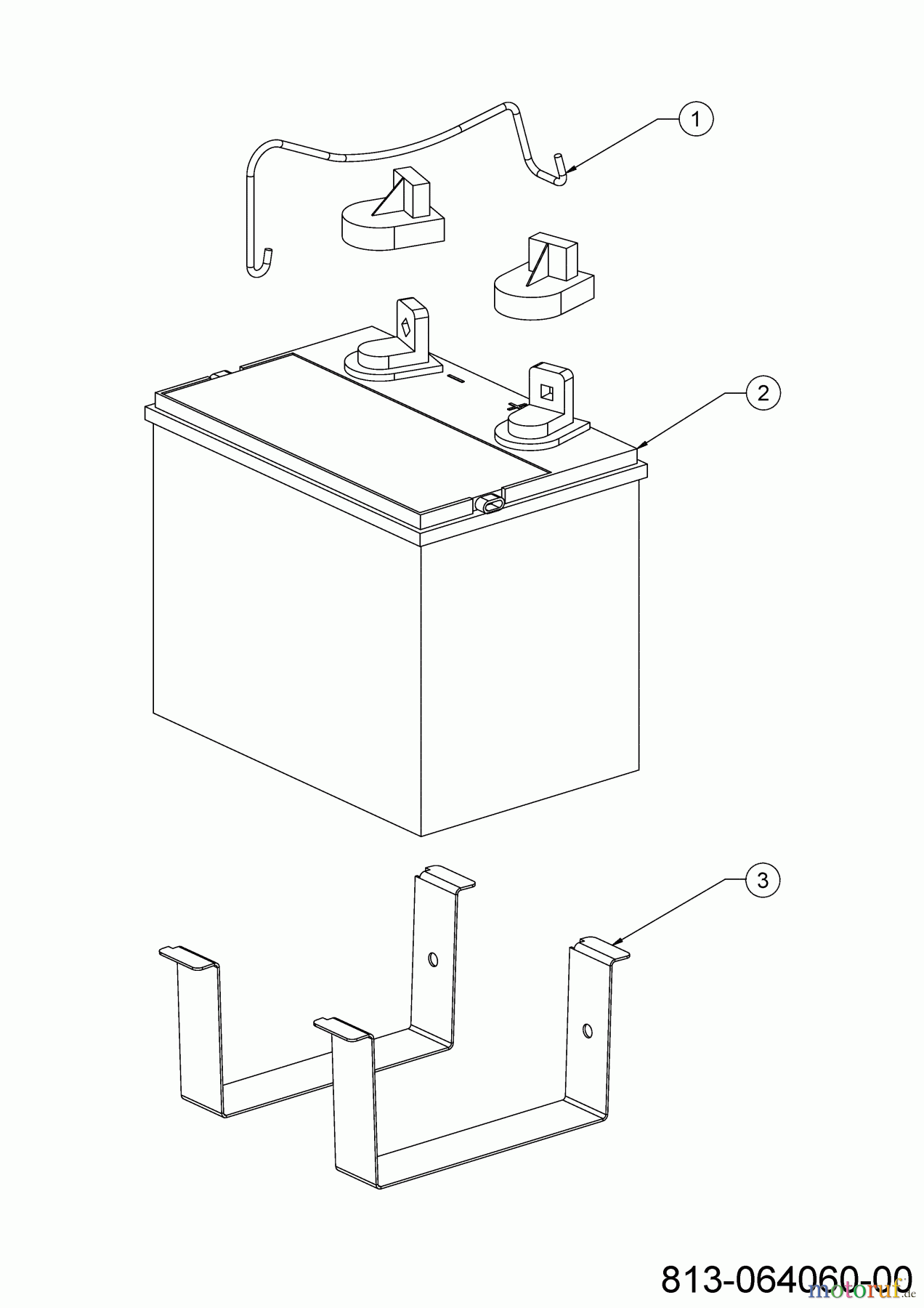 Cub Cadet Rasentraktoren LT1 NS96 13AB77DF603 (2022) Batterie