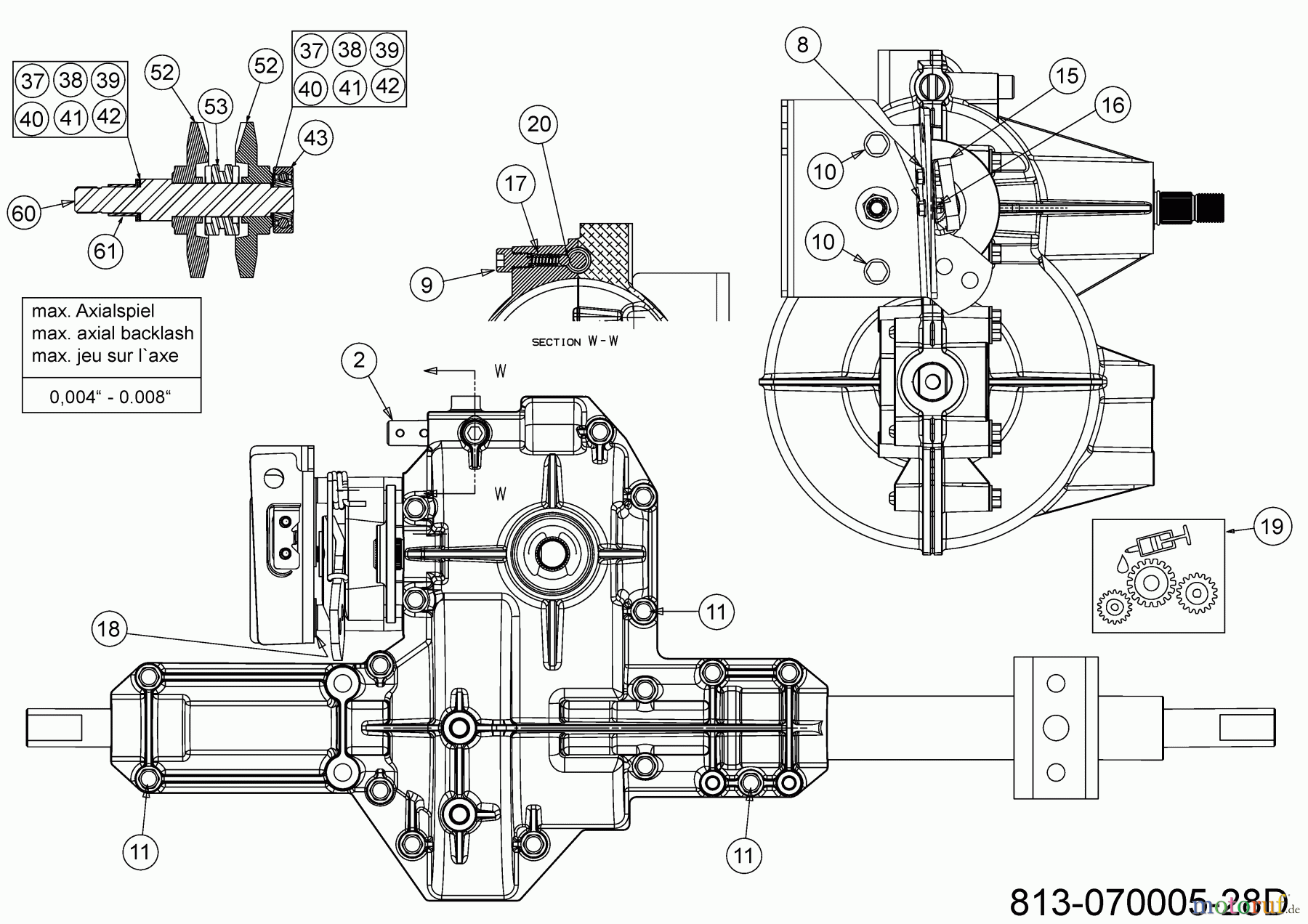  Cub Cadet Rasentraktoren LT1 NR92 13AB77DE603 (2022) Getriebe 2