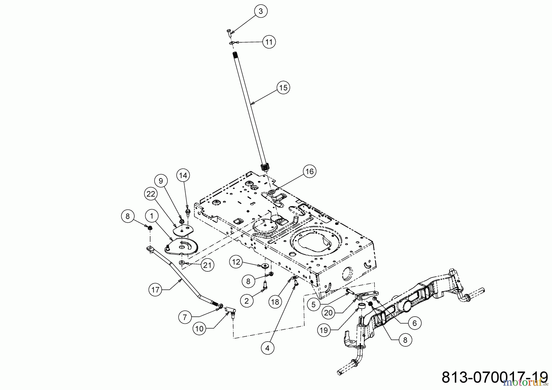  Cub Cadet Rasentraktoren LT3 PR105 13BJ71DN603 (2022) Lenkung