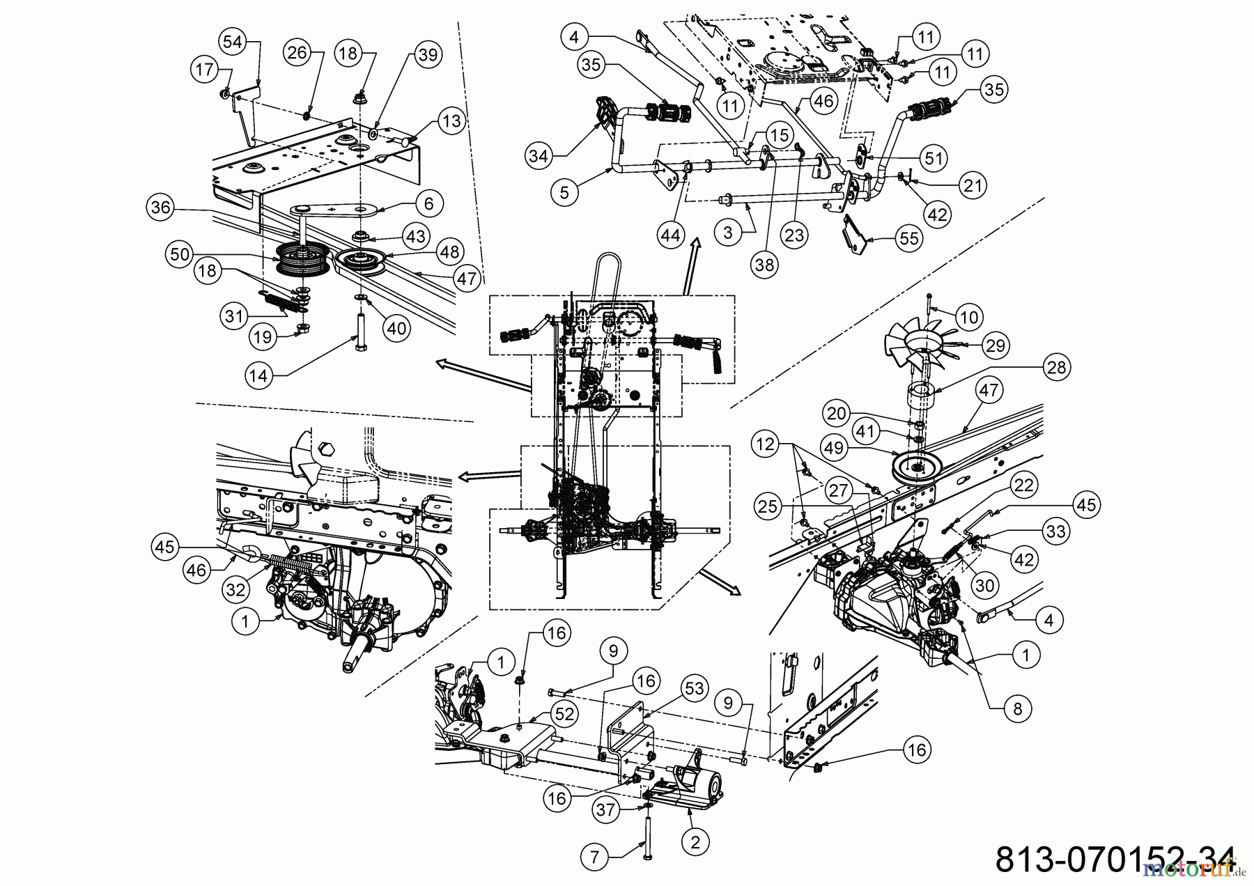 Cub Cadet Rasentraktoren LT3 PR105 13BJ71DN603 (2022) Hydrostat, Keilriemen, Pedale