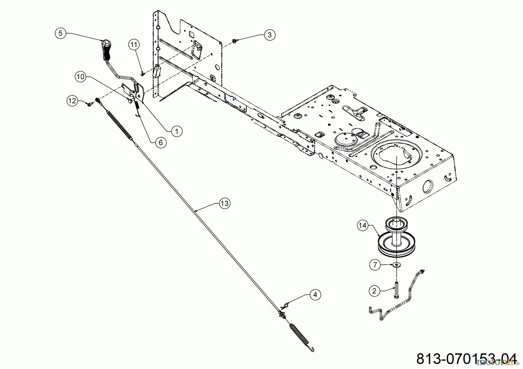 Cub Cadet Rasentraktoren LT3 PR105 13AJ71BN603 (2023) Motorkeilriemenscheibe