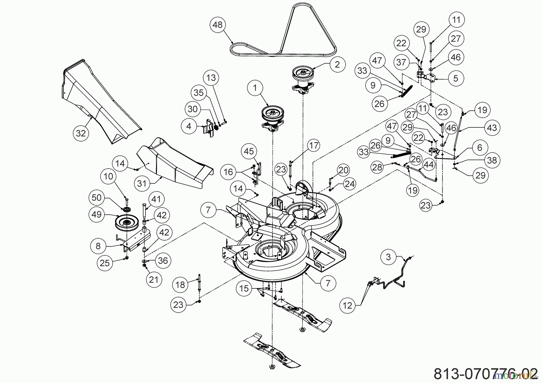 Cub Cadet Rasentraktoren LT2 NR92 13BB71DE603 (2022) Mähwerk