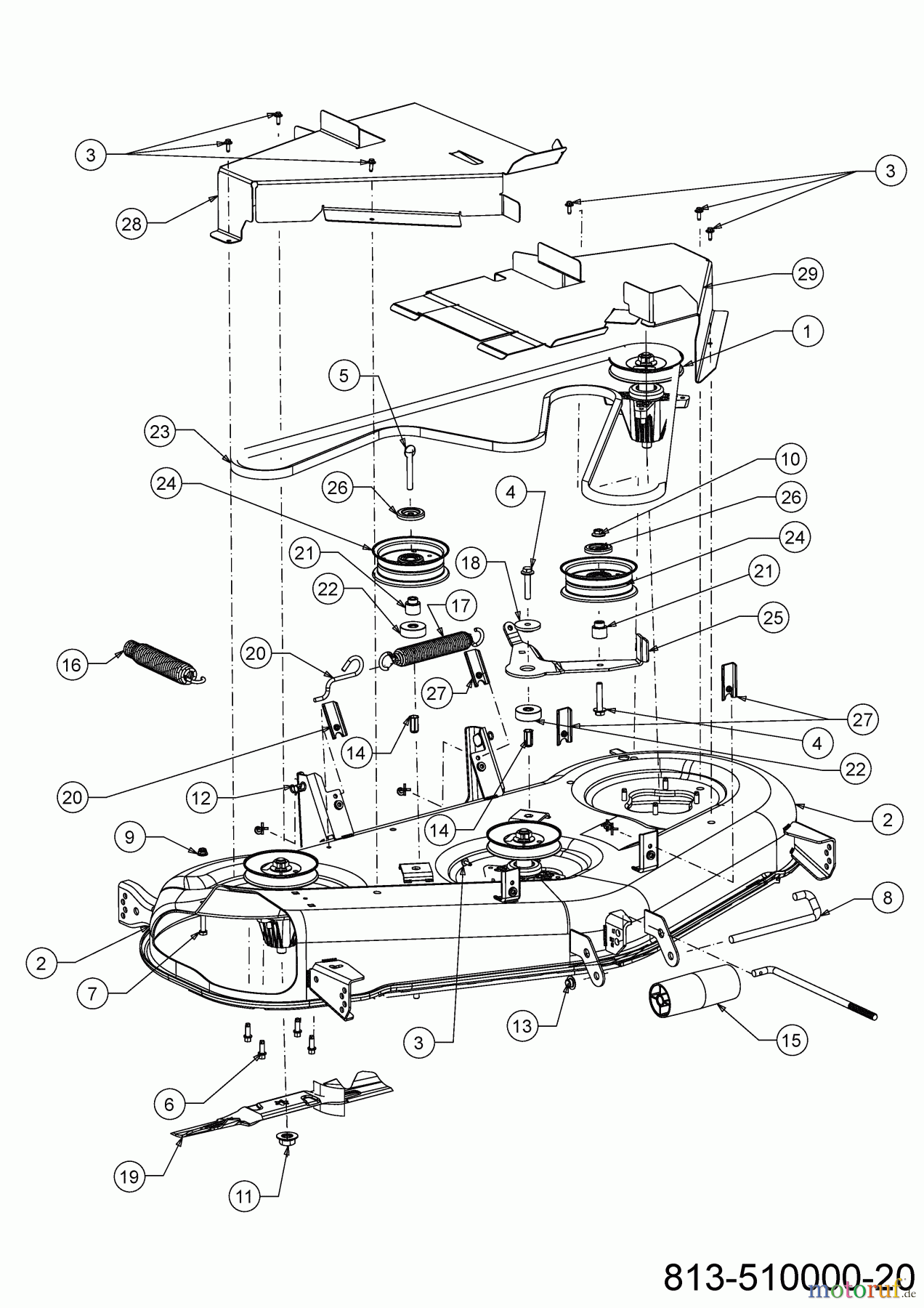 Cub Cadet Gartentraktoren XT3 QS127 14BFA5CQ603 (2021) Mähwerk Q (50