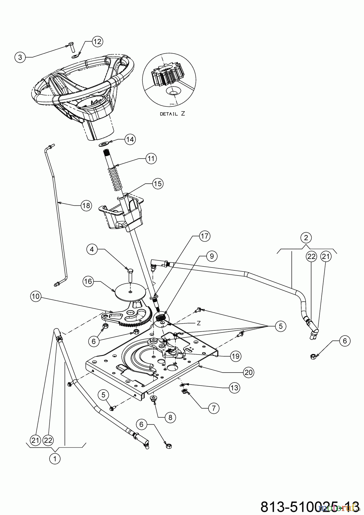  Cub Cadet Rasentraktoren XT1 OS107 13A8A1TS603 (2023) Lenkung
