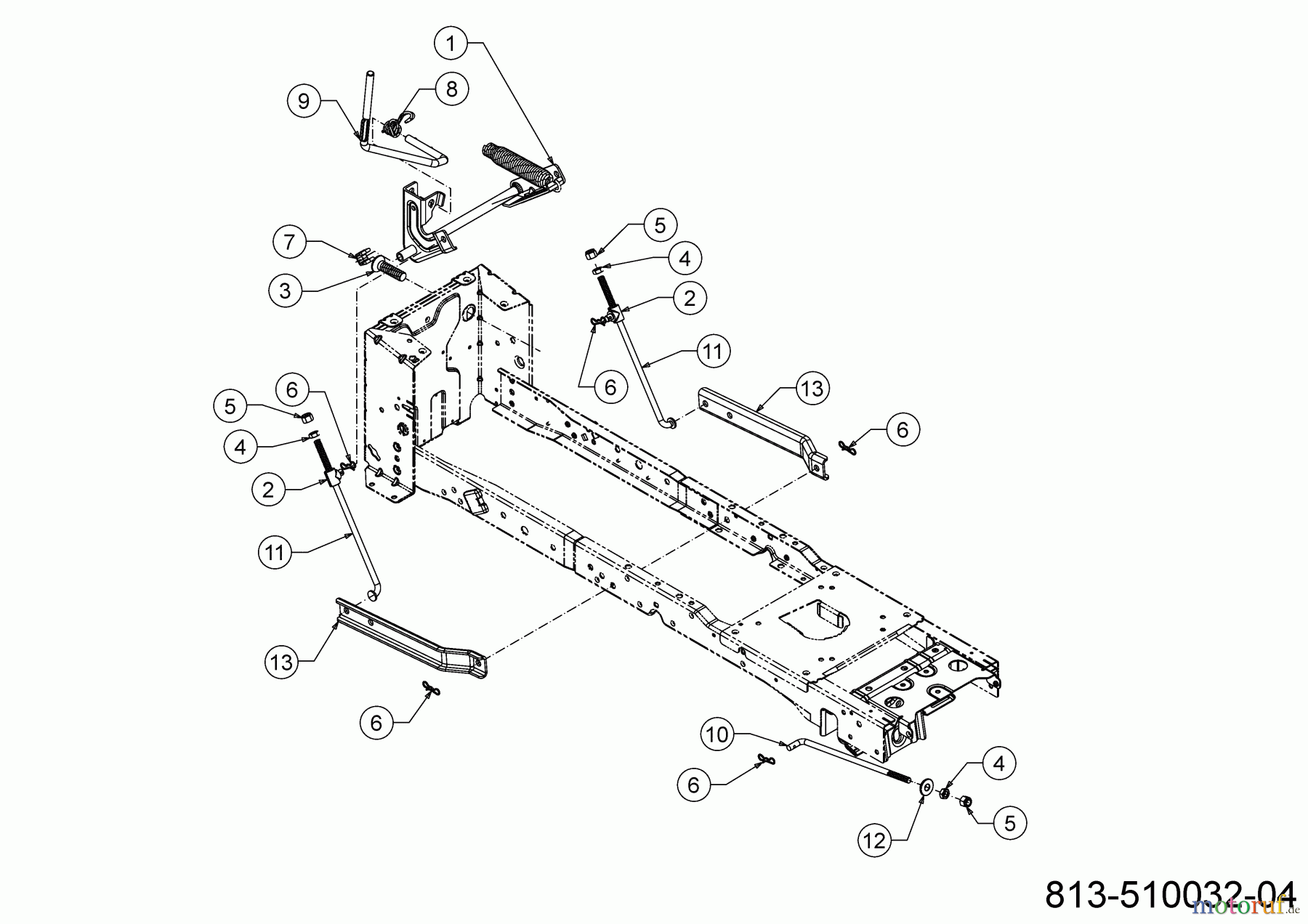 Cub Cadet Gartentraktoren XT3 QS137 14AFA5CA603 (2021) Mähwerksaushebung