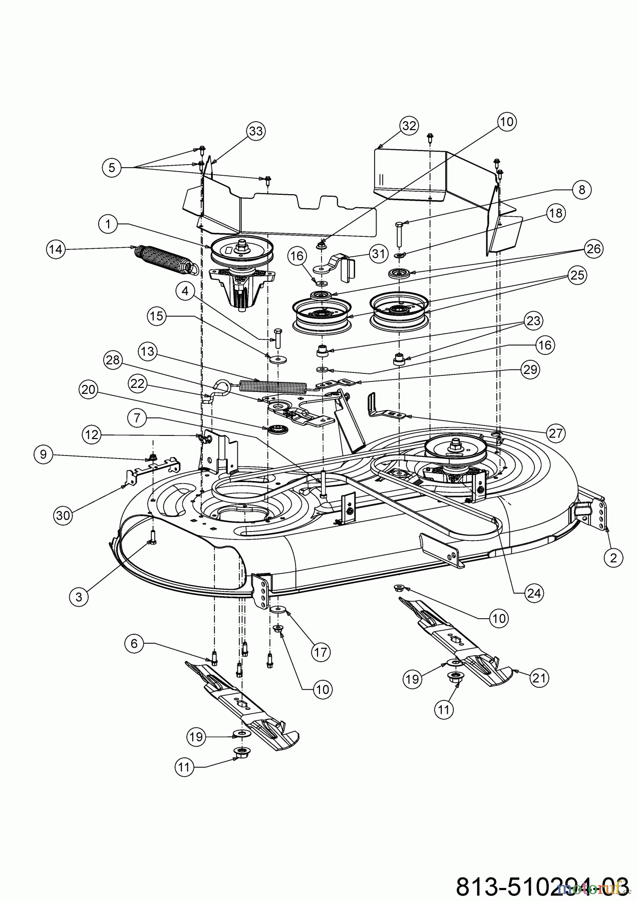 Cub Cadet Rasentraktoren XT1 OS107 13A8A1TS603 (2023) Mähwerk S (42