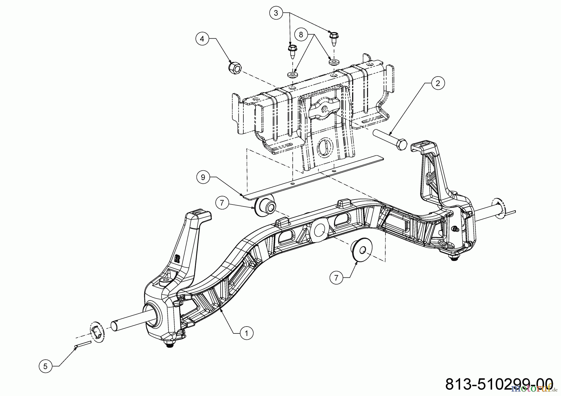 Cub Cadet Rasentraktoren XT2 PS117 13AJA1TT603 (2022) Vorderachse