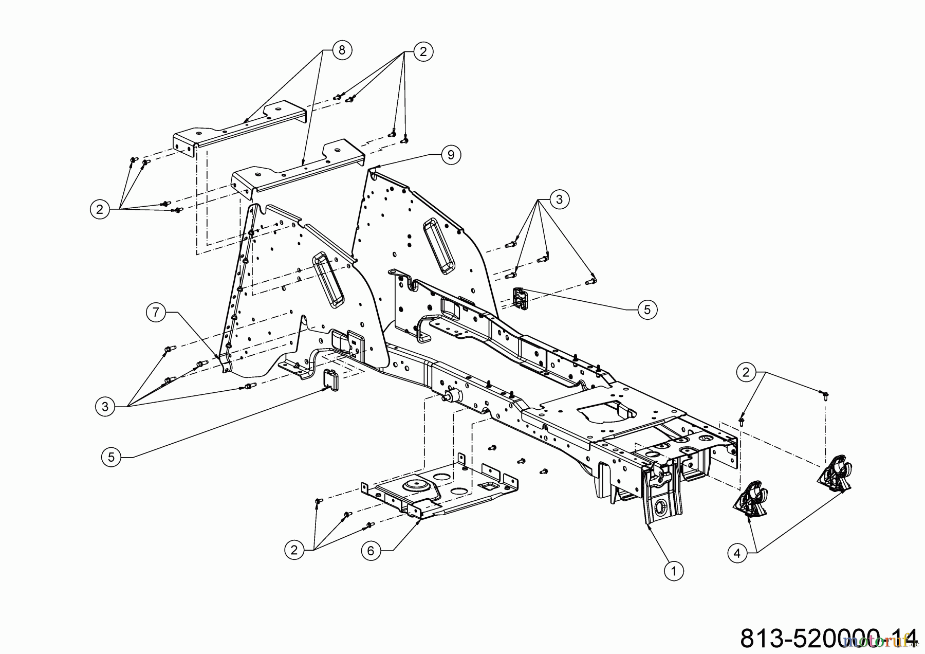 Cub Cadet Rasentraktoren XT1 OR95 13A8A1TB603 (2023) Rahmen