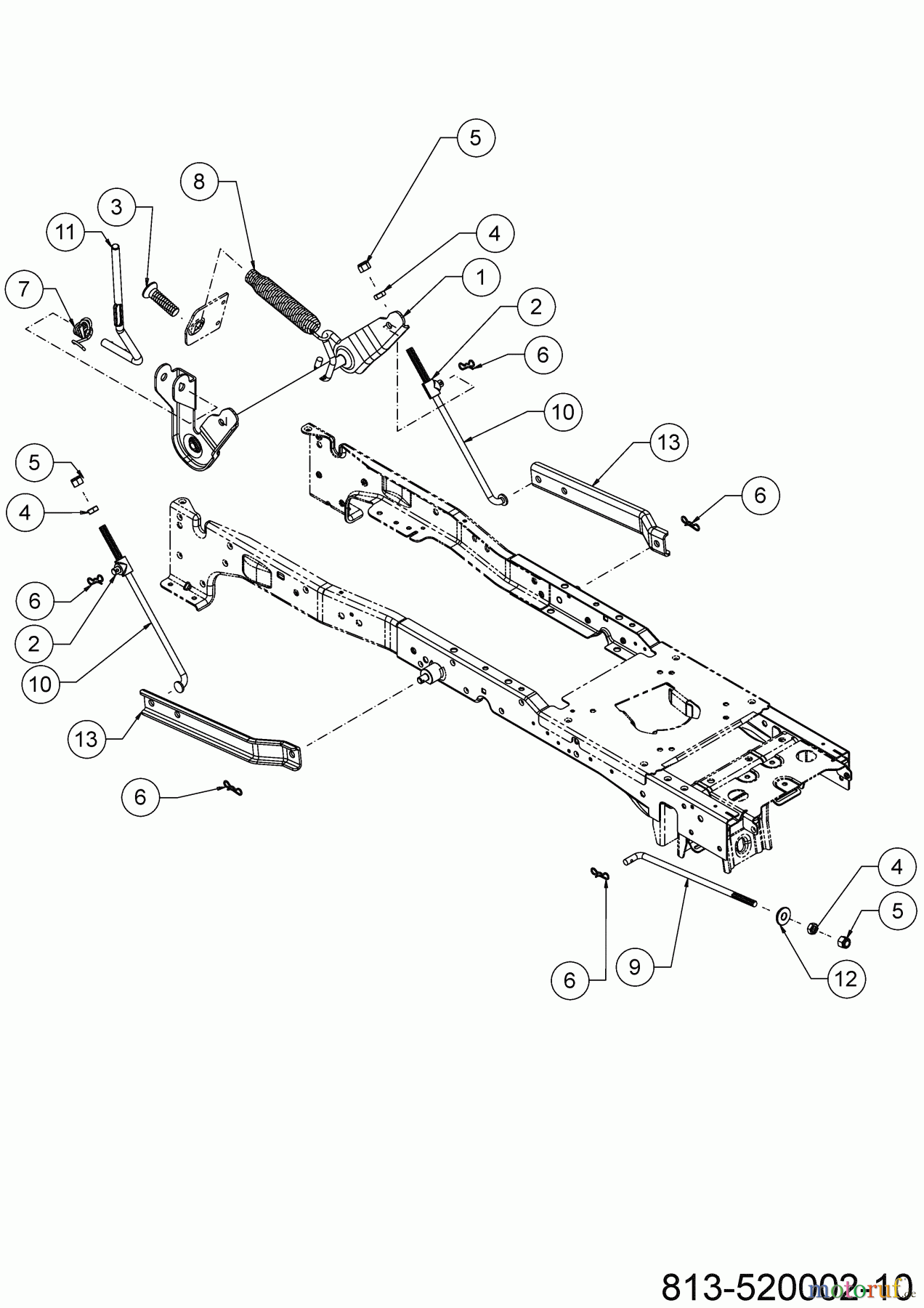 Cub Cadet Rasentraktoren XT1 OR95 13A8A1TB603 (2023) Mähwerksaushebung