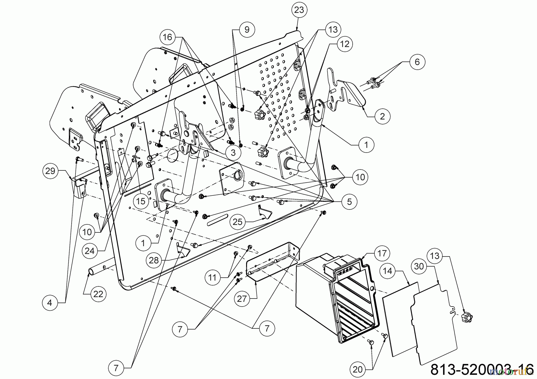  Cub Cadet Rasentraktoren XT2 QR106 13DFA1CR603 (2021) Heckplatte