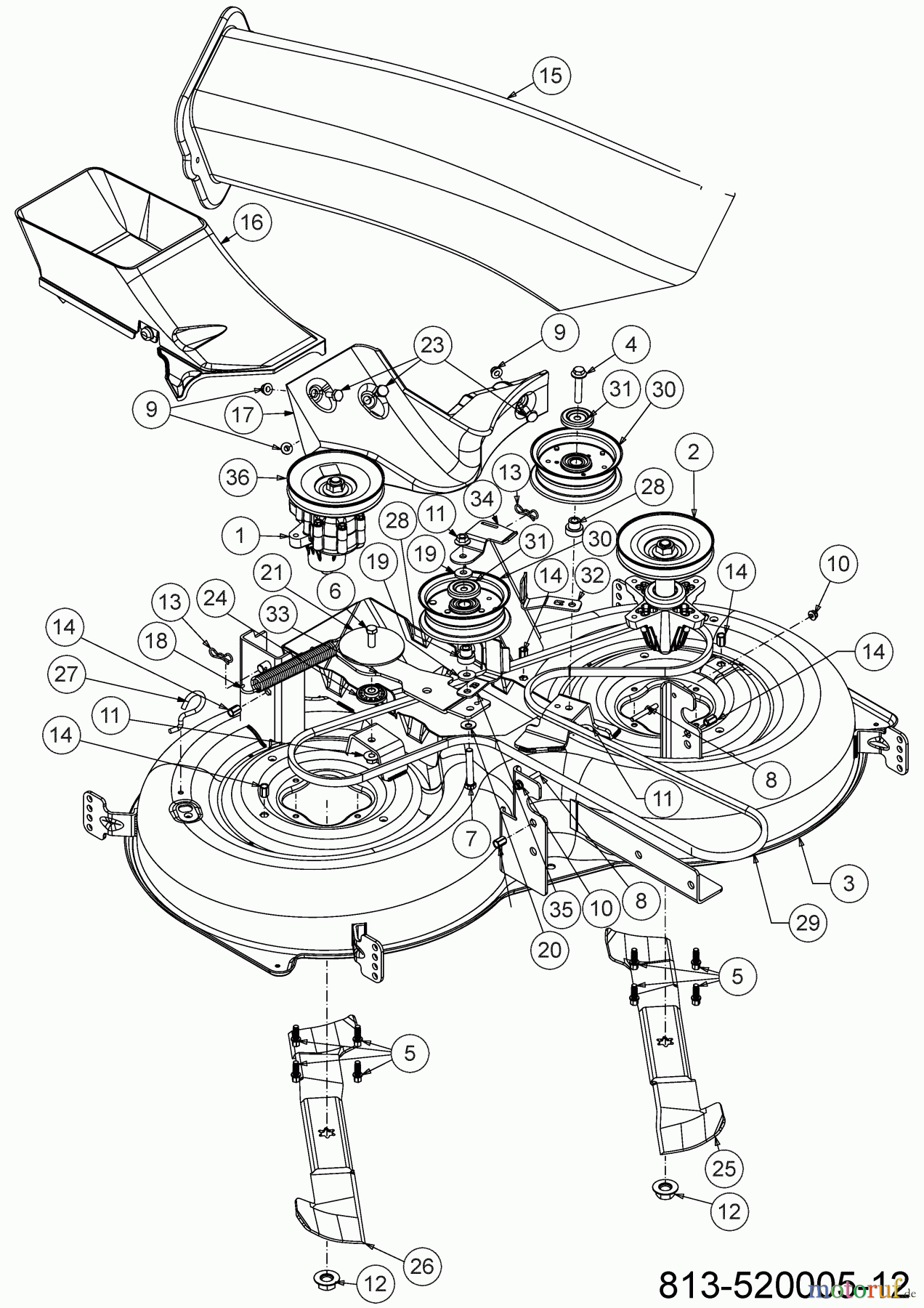  Cub Cadet Rasentraktoren XT2 QR106 13AFA1TR603 (2023) Mähwerk