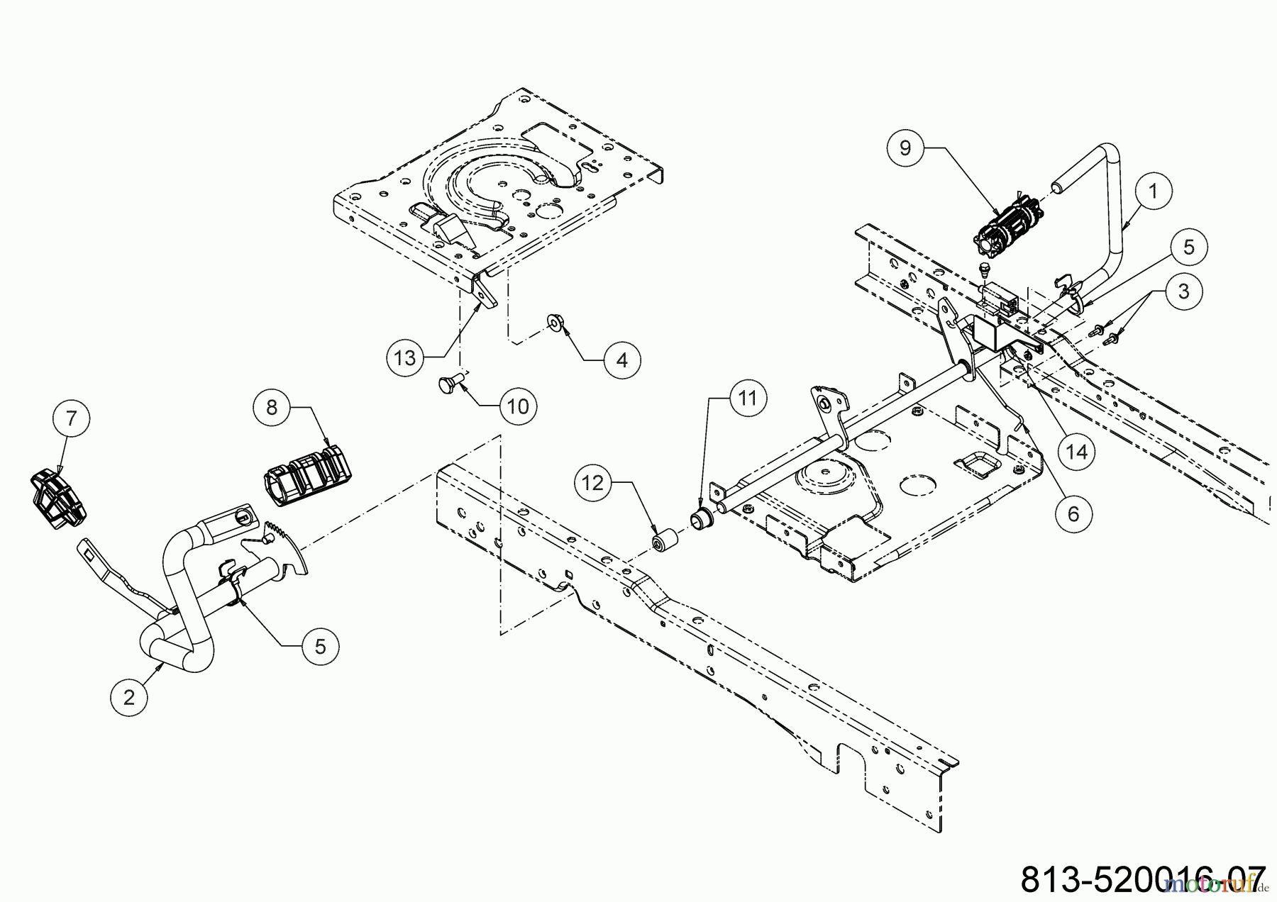  Cub Cadet Rasentraktoren XT3 QR106 13BFA5CR603 (2021) Pedale