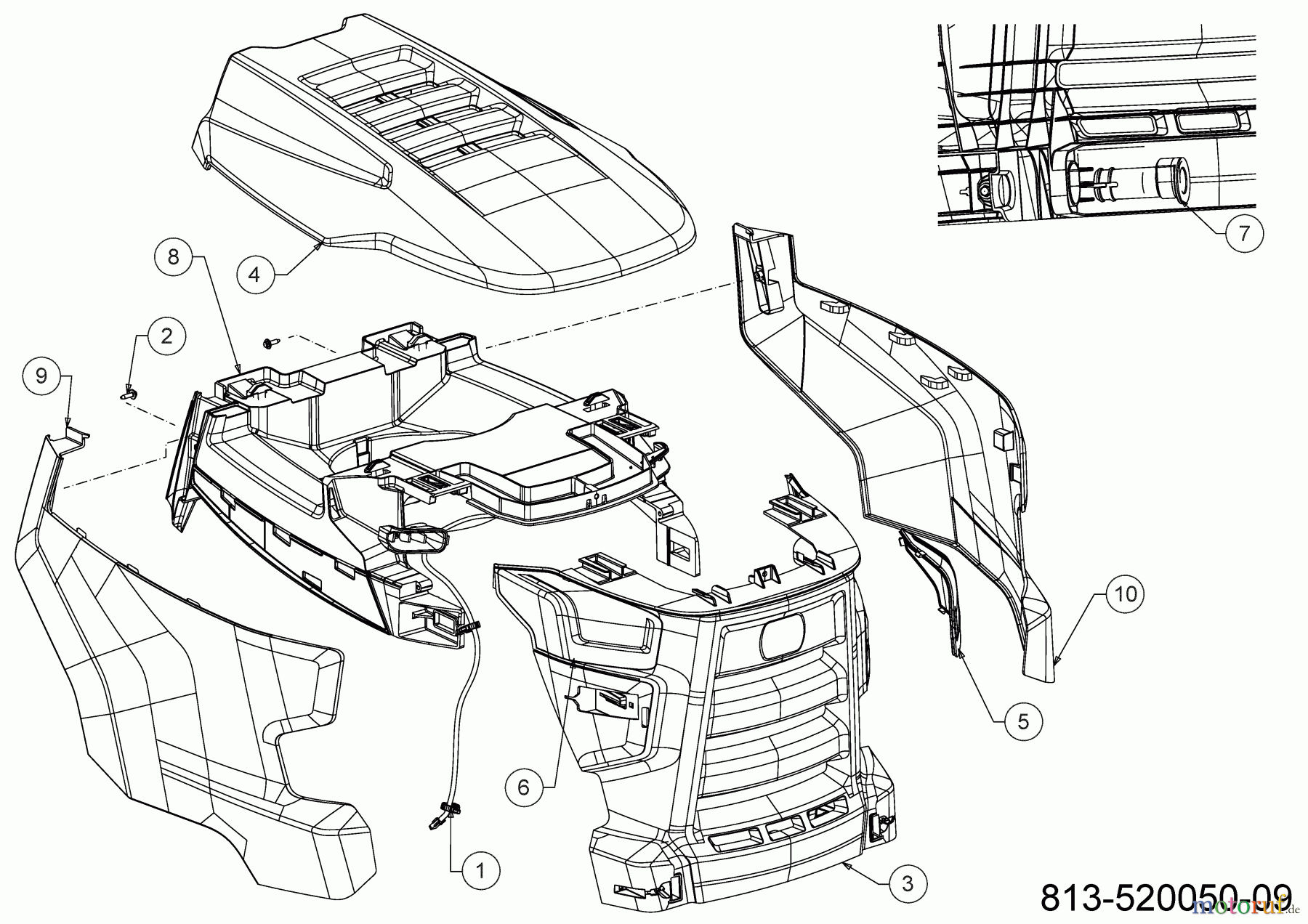 Cub Cadet Gartentraktoren XT3 QS137 14AFA5CA603 (2021) Motorhaube C-Style