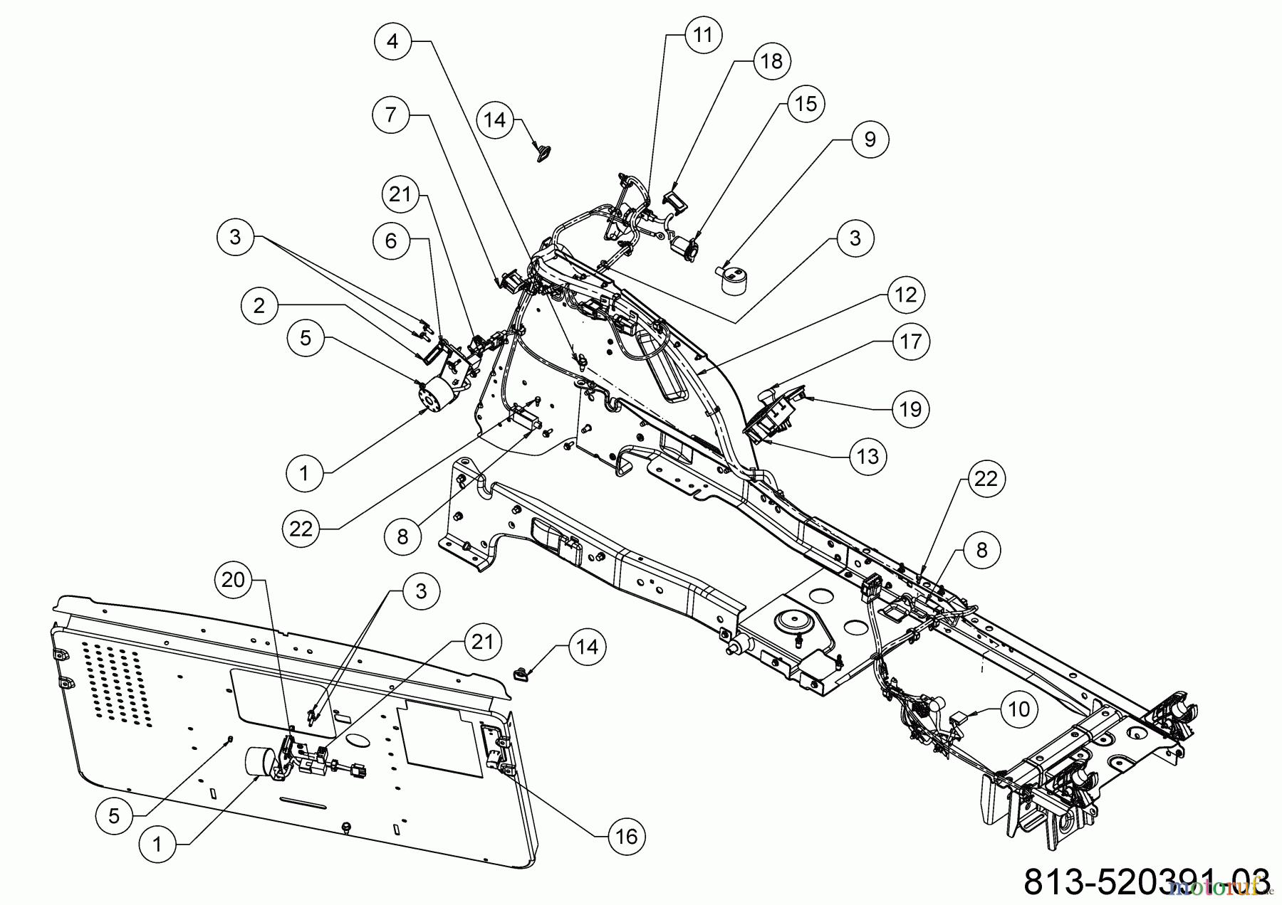 Cub Cadet Rasentraktoren XT3 QR106 13AFA5TR603 (2022) Elektroteile