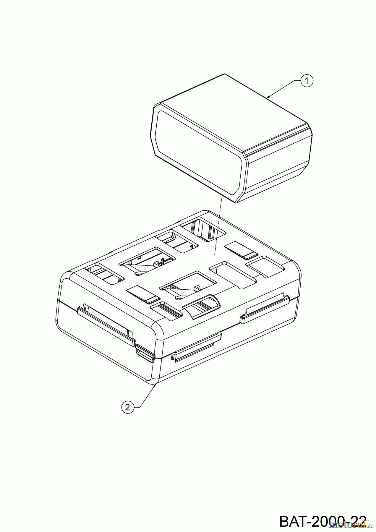 Cub Cadet Mähroboter XR5 2000 22AKHEFA603 (2021) Batterie und Gehäuse