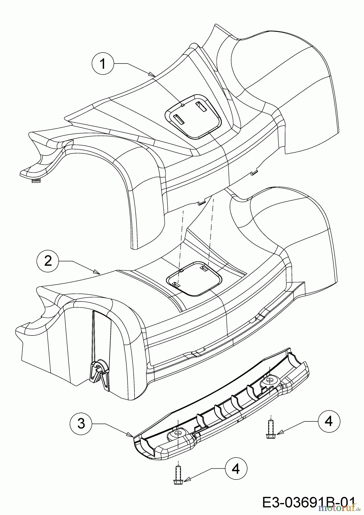 Cub Cadet Motormäher mit Antrieb LM3 DR53S 12DBPVKC603 (2021) Abdeckung Vorderachse