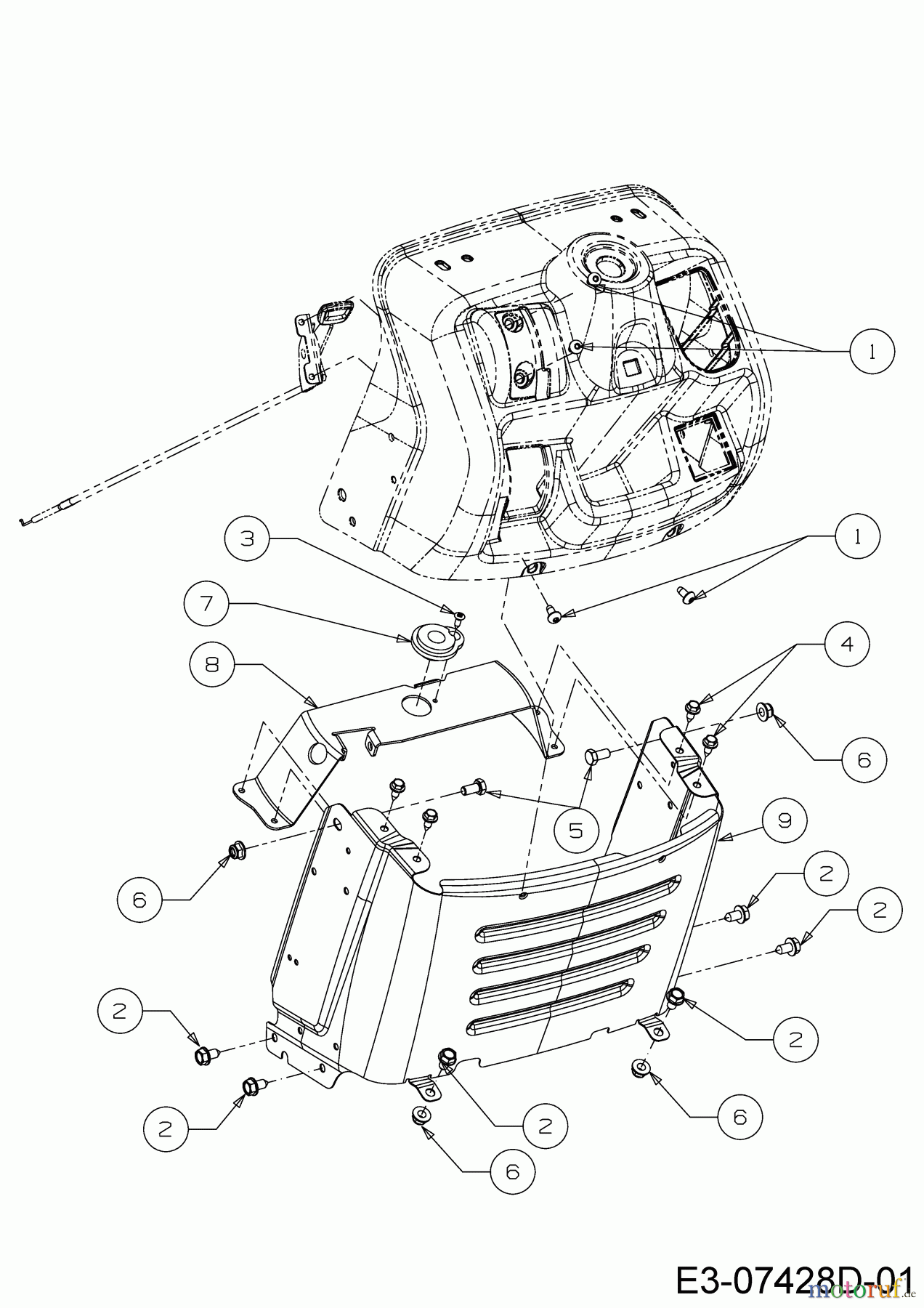 Cub Cadet Rasentraktoren LT1 NS96 13BB76DF603 (2021) Armaturenbrett