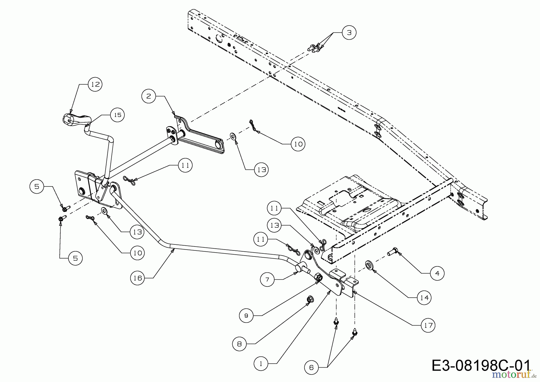 Cub Cadet Rasentraktoren LR2 FR60 13A521SC603 (2020) Mähwerksaushebung