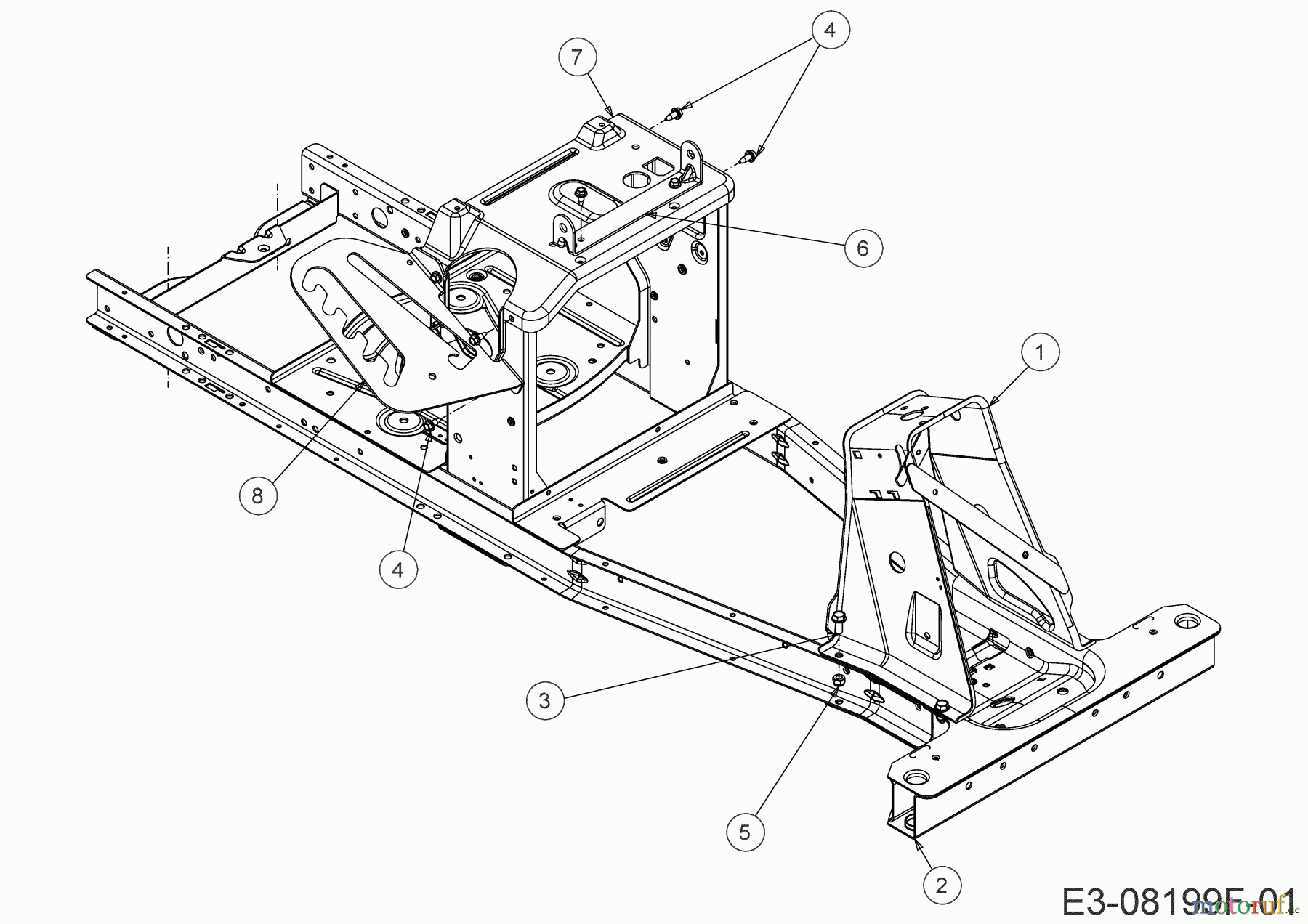  Cub Cadet Rasentraktoren LR1 MR76 13B726HD603 (2021) Rahmen