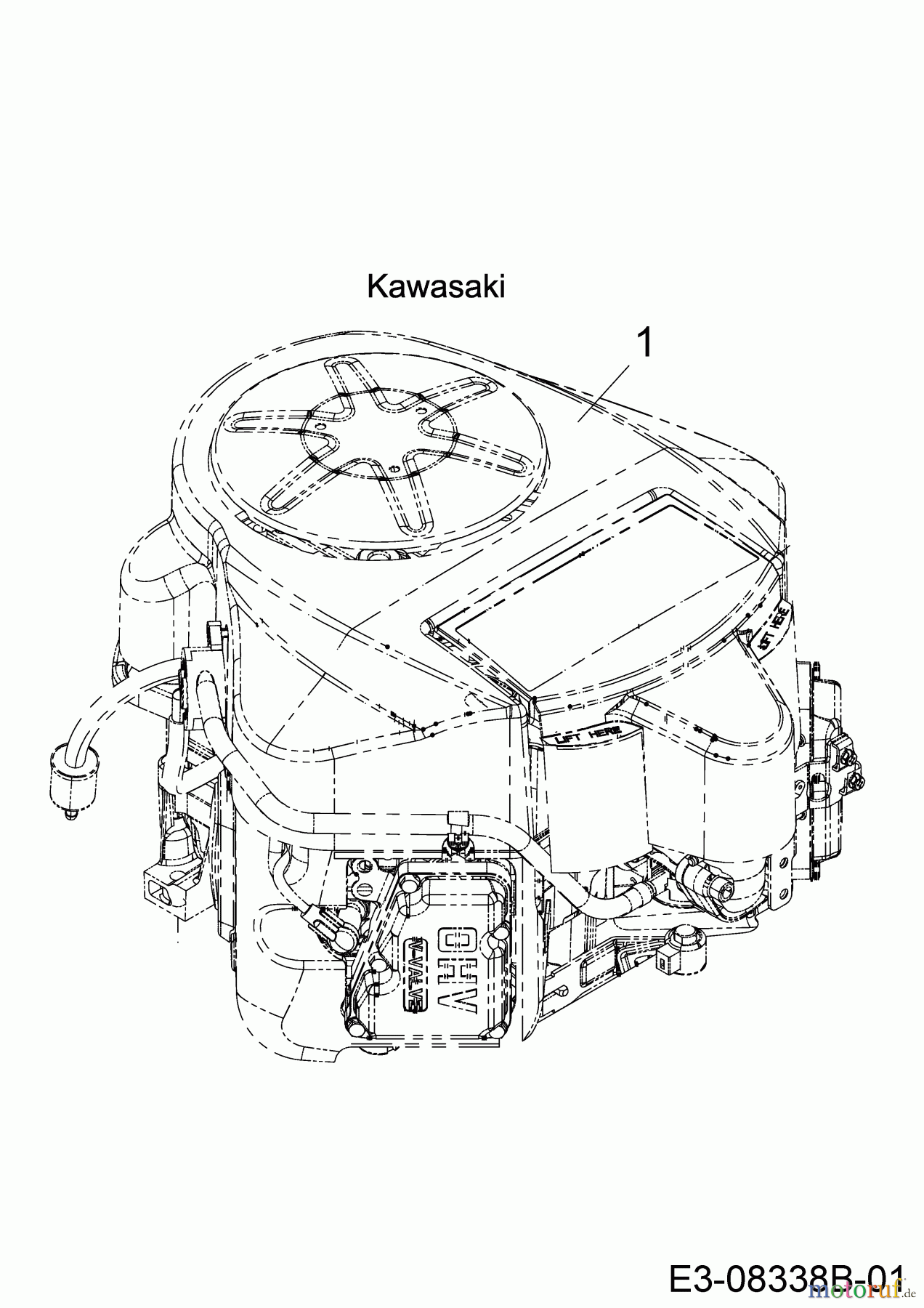 Cub Cadet Gartentraktoren XT3 QS137 14AFA5CA603 (2021) Motor Kawasaki