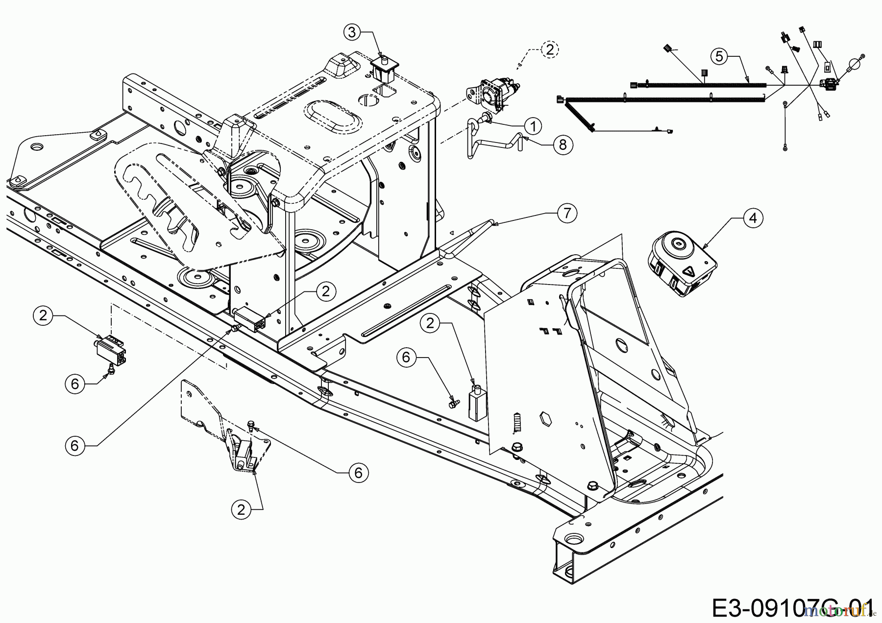 Cub Cadet Rasentraktoren LR2 NS76 13AB21JD603 (2021) Elektroteile