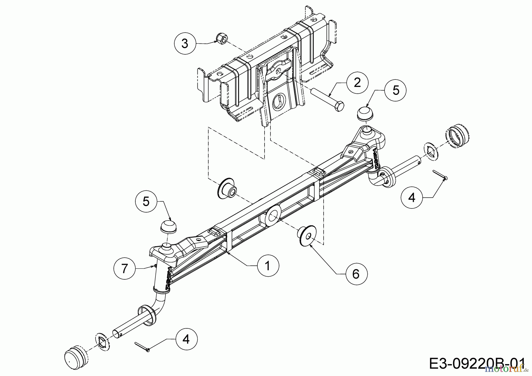 Cub Cadet Rasentraktoren XT1 OS107 13A8A1TS603 (2023) Vorderachse