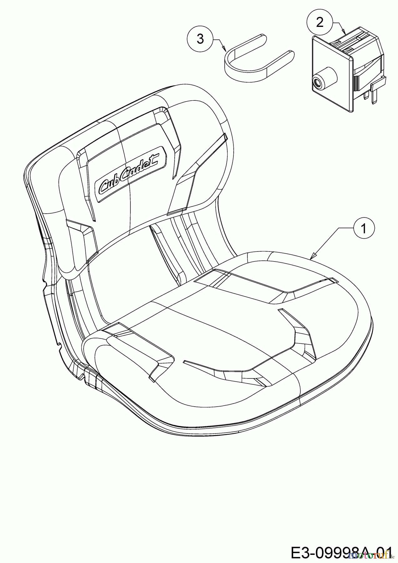  Cub Cadet Rasentraktoren XT2 PS107 13CGA1CS603 (2021) Sitz