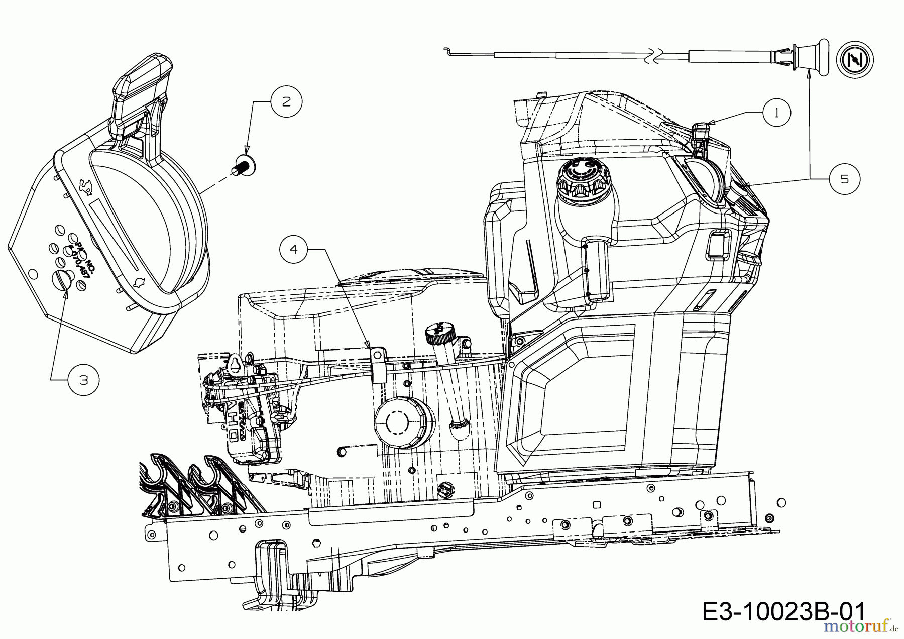 Cub Cadet Gartentraktoren XT3 QS137 14AFA5CA603 (2021) Choke- und Gaszug