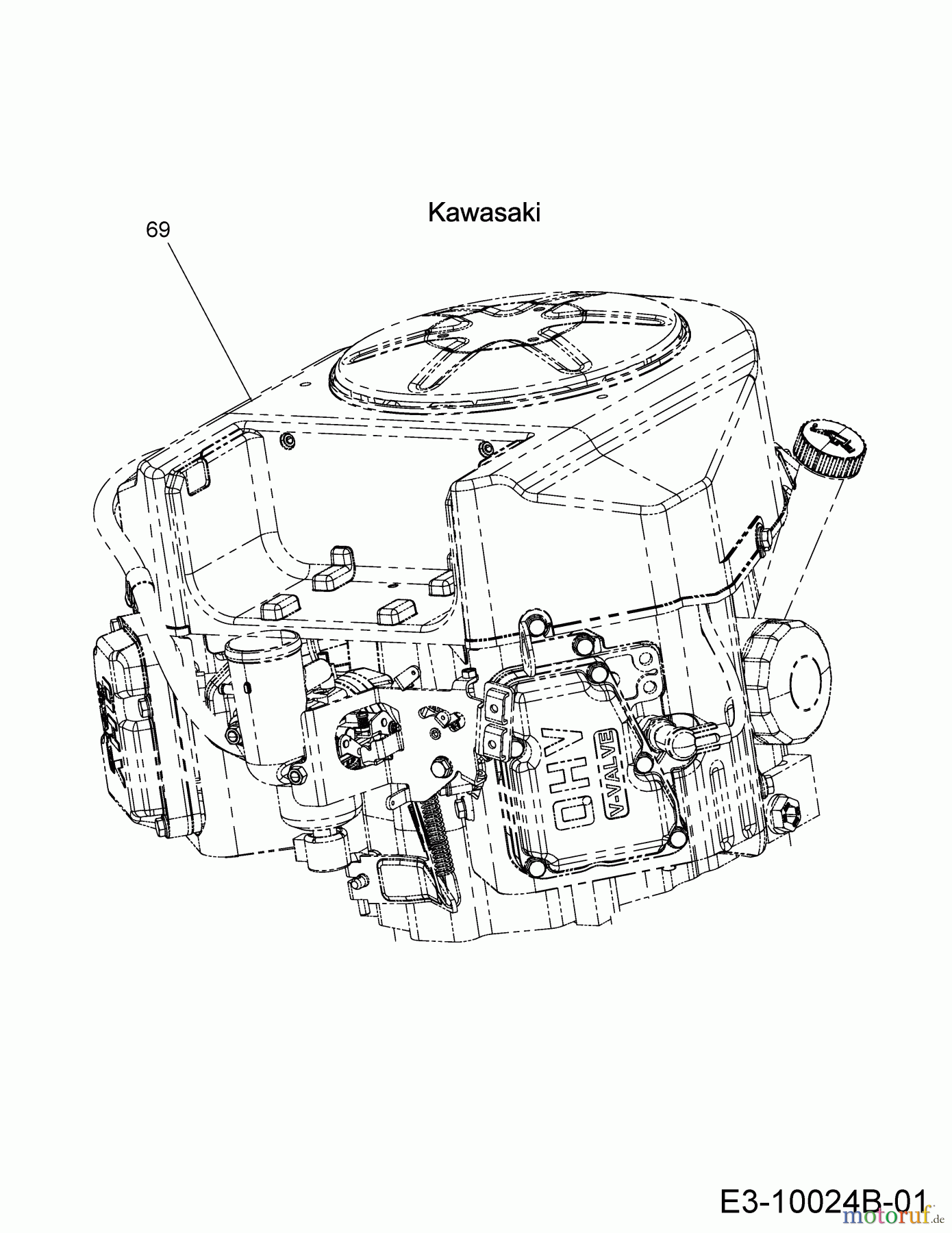 Cub Cadet Rasentraktoren XT2 PS107 13CGA1CS603 (2021) Motor Kawasaki