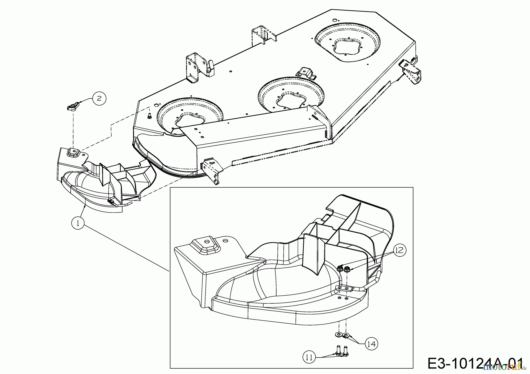 Cub Cadet Gartentraktoren XT3 QS137 14AFA5CA603 (2021) Mulchstopfen