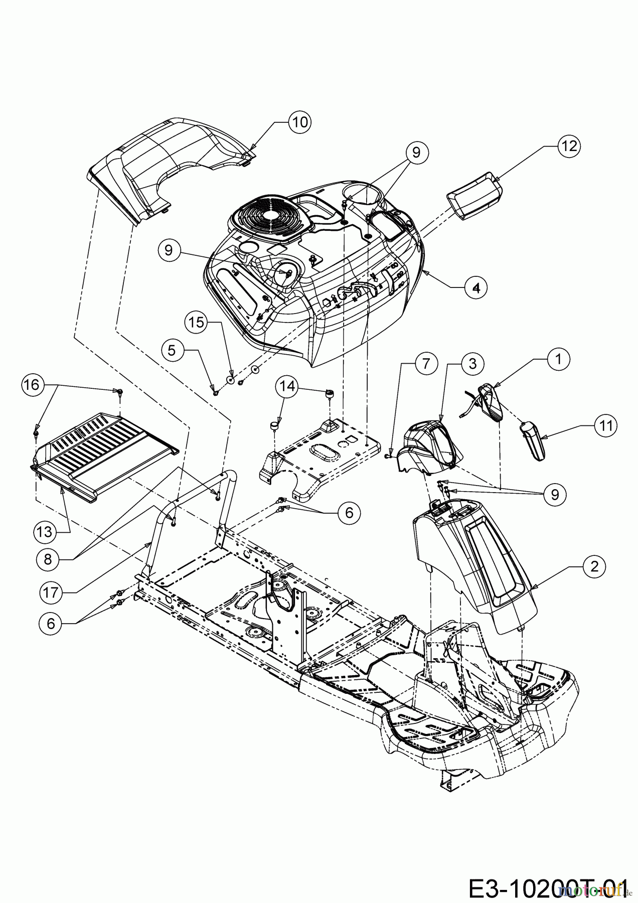 Cub Cadet Rasentraktoren LR2 NS76 13AB21JD603 (2021) Verkleidungen
