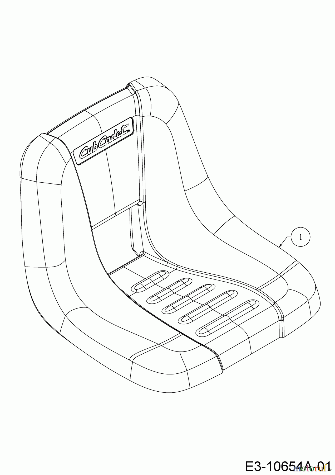 Cub Cadet Rasentraktoren LT1 NS96 13BB76DF603 (2021) Sitz