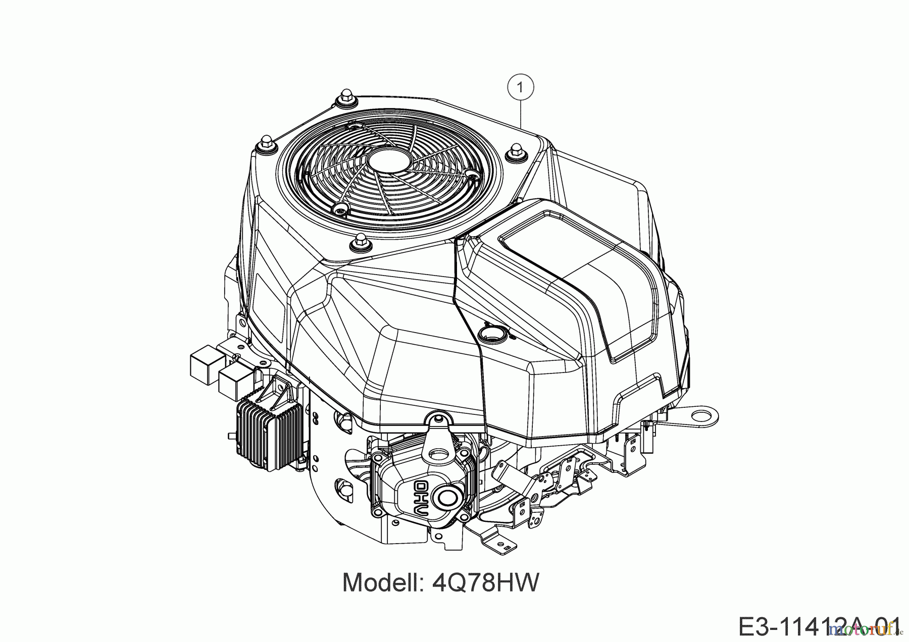  Cub Cadet Rasentraktoren LT3 PR105 13BJ71DN603 (2022) Motor