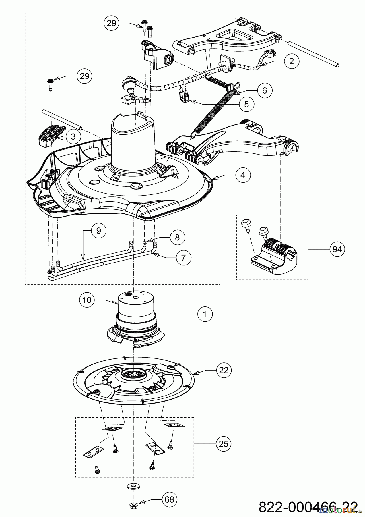 Robomow Mähroboter RK2000 PRO 22AKHAFA619 (2022) Mähwerk, Schneidmesser