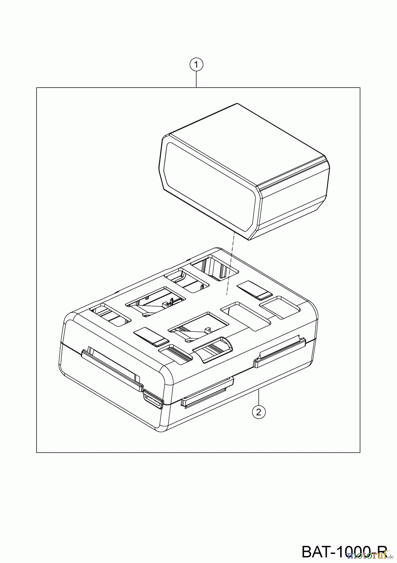Robomow Mähroboter RK1000 PRO 22AKFAFA619 (2022) Batterie und Gehäuse