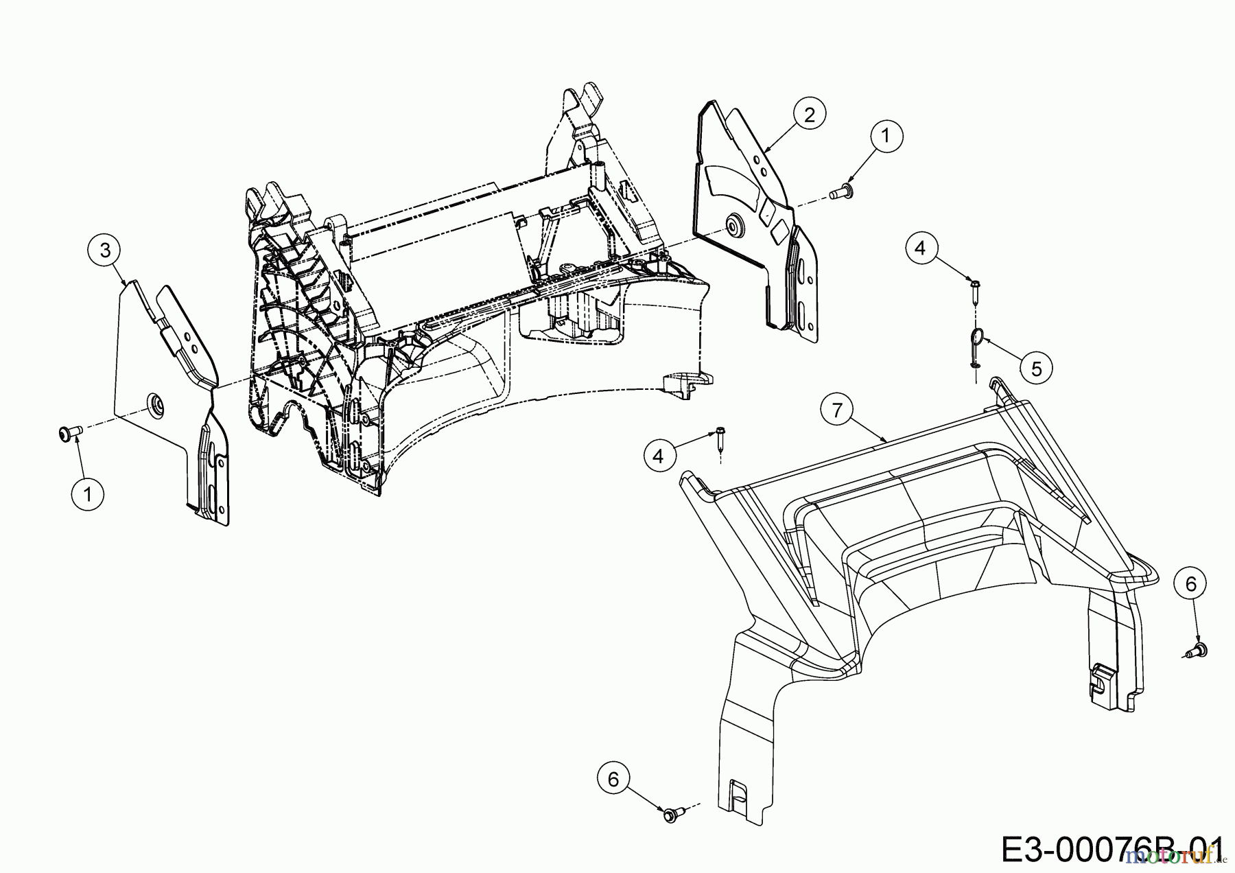 Wolf-Garten Motormäher mit Antrieb Expert 460 A 12C-TUKC650 (2019) Abdeckung hinten