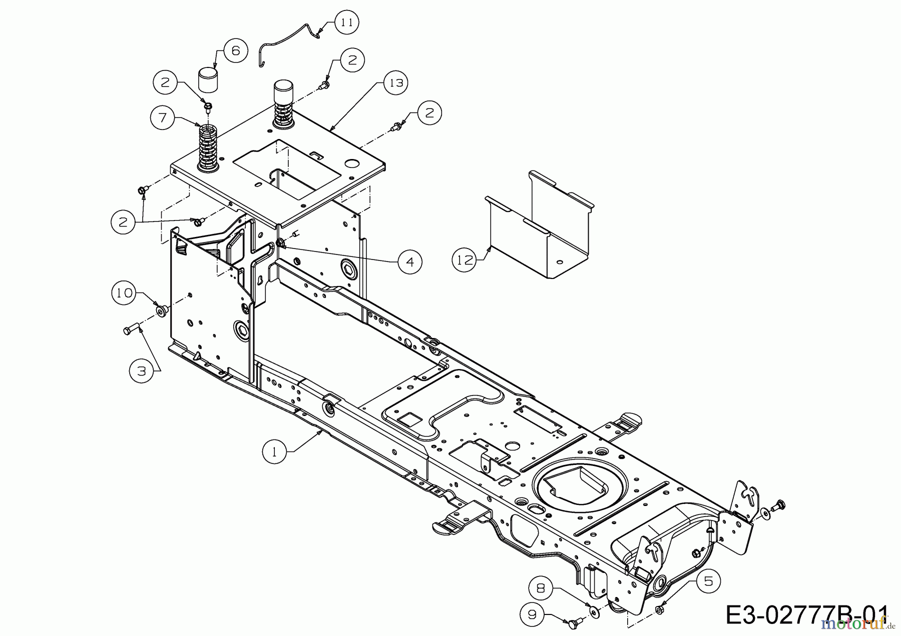Wolf-Garten Rasentraktoren Expert 107.175 H 13HD93WG650 (2016) Rahmen