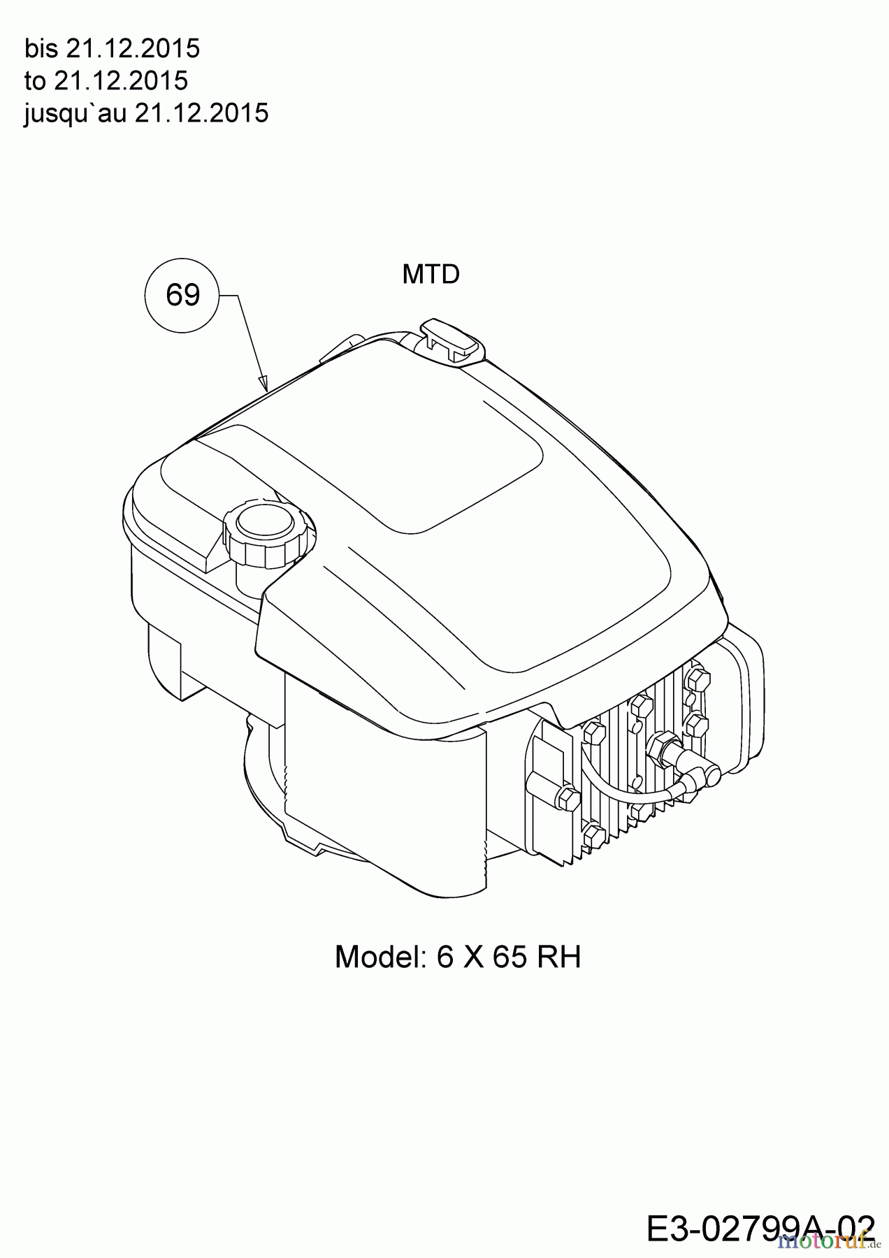 Wolf-Garten Motormäher mit Antrieb ST 4600 AHWES 12BETRS7650 (2018) Motor MTD bis 21.12.2015