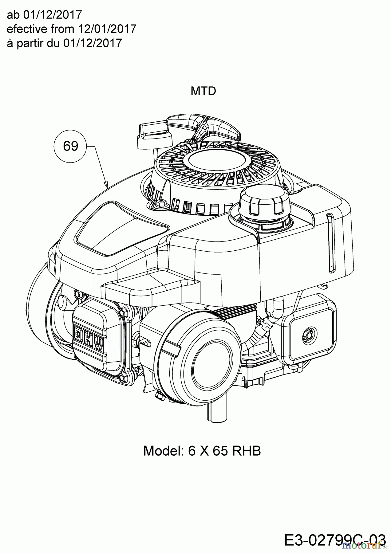  Wolf-Garten Motormäher mit Antrieb Expert 460 AE 12AETUS7650  (2018) Motor MTD ab 01/12/2017