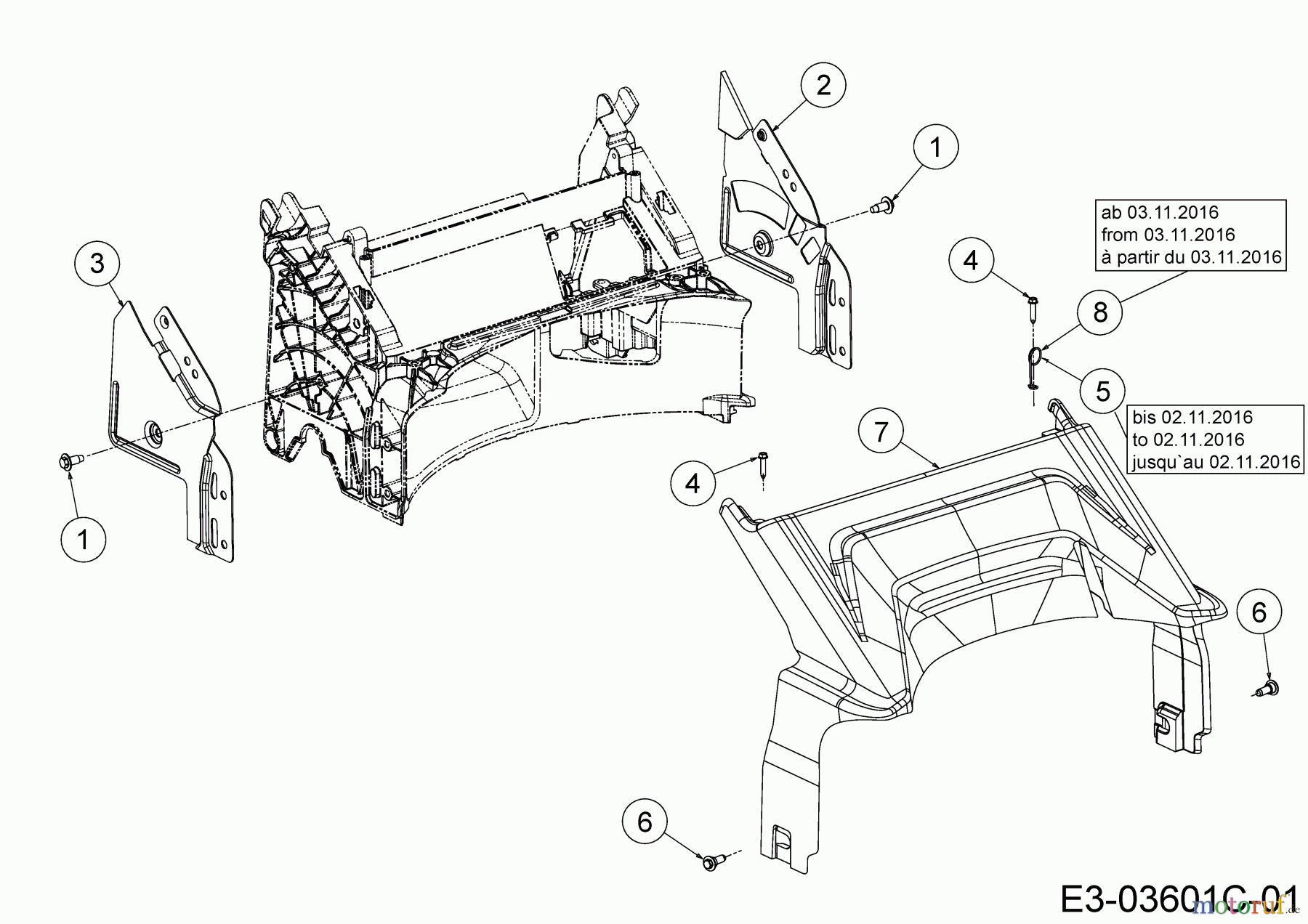 Wolf-Garten Motormäher mit Antrieb S 4600 B 12A-TR5L650 (2020) Abdeckung hinten