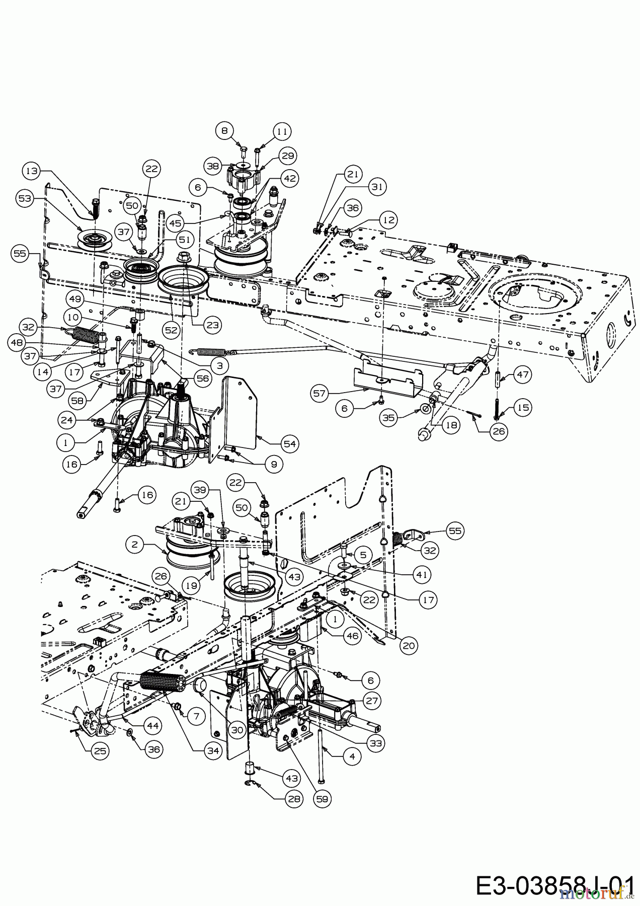 Wolf-Garten Rasentraktoren E 13/92 T 13I2765E650 (2017) Fahrantrieb, Variator