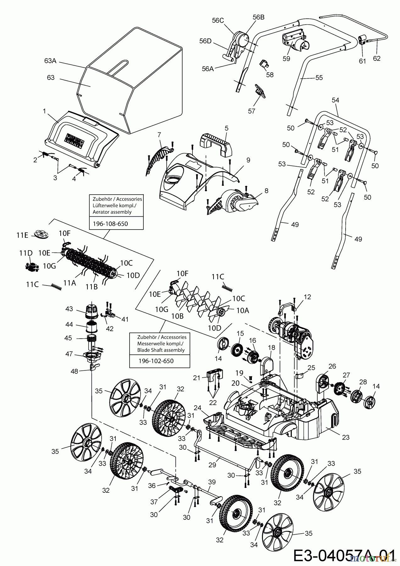 Wolf-Garten Elektrovertikutierer VA 346 E 16BFEHOA650 (2020) Grundgerät