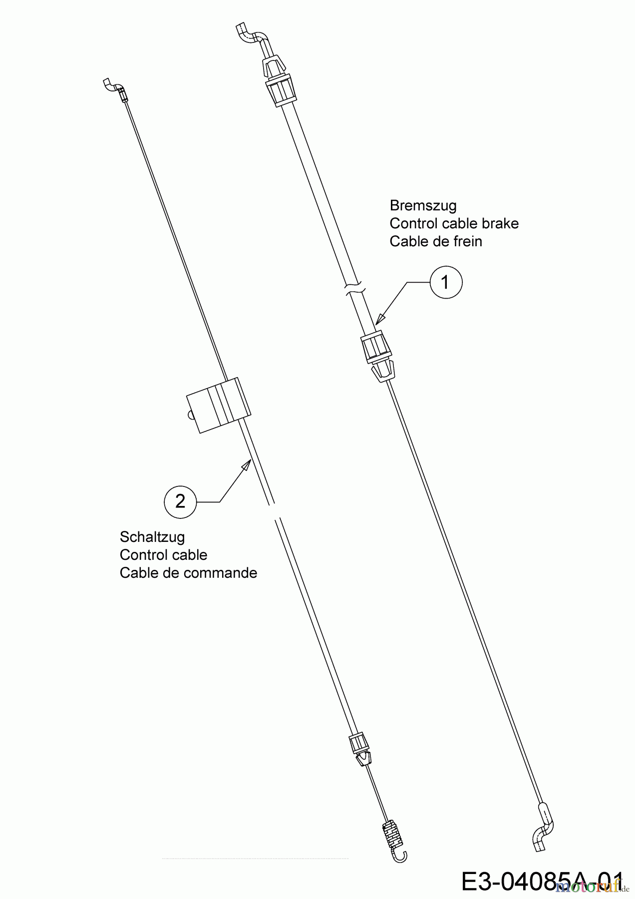 Wolf-Garten Motormäher mit Antrieb AT 5300 AHW 12C-PRJ6650 (2019) Bowdenzüge