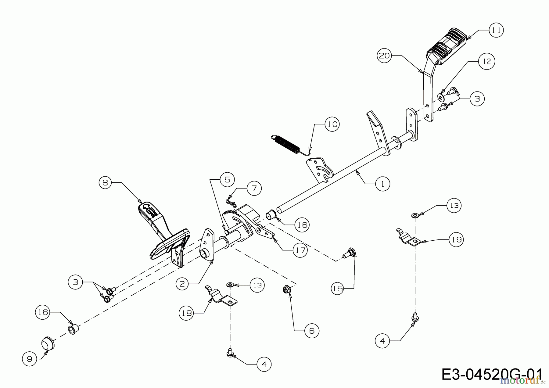 Wolf-Garten Rasentraktoren Expert 92.160 H 13HG91WE650 (2015) Pedale