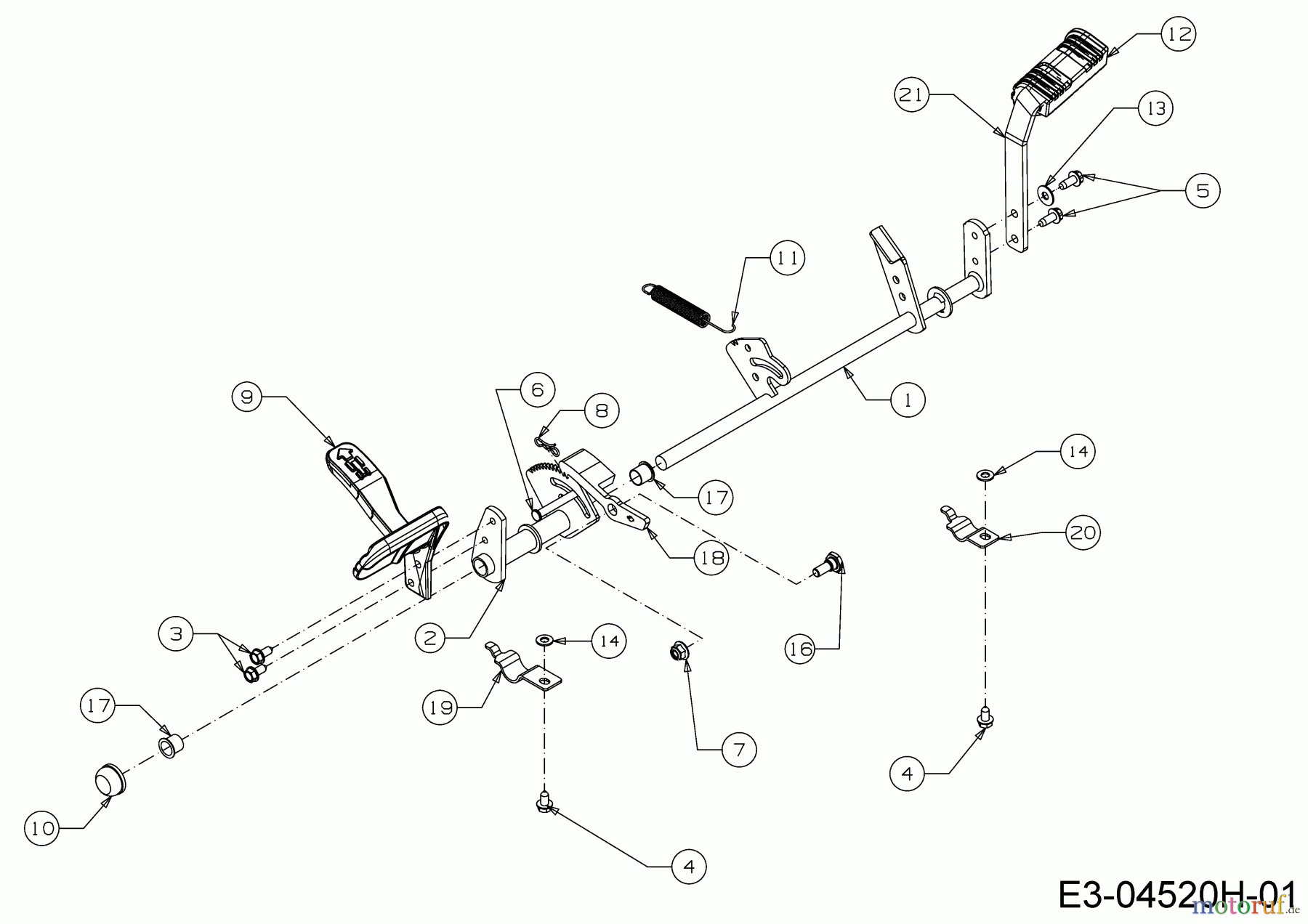 Wolf-Garten Rasentraktoren Expert 92.155 H 13HM99WE650 (2016) Pedale
