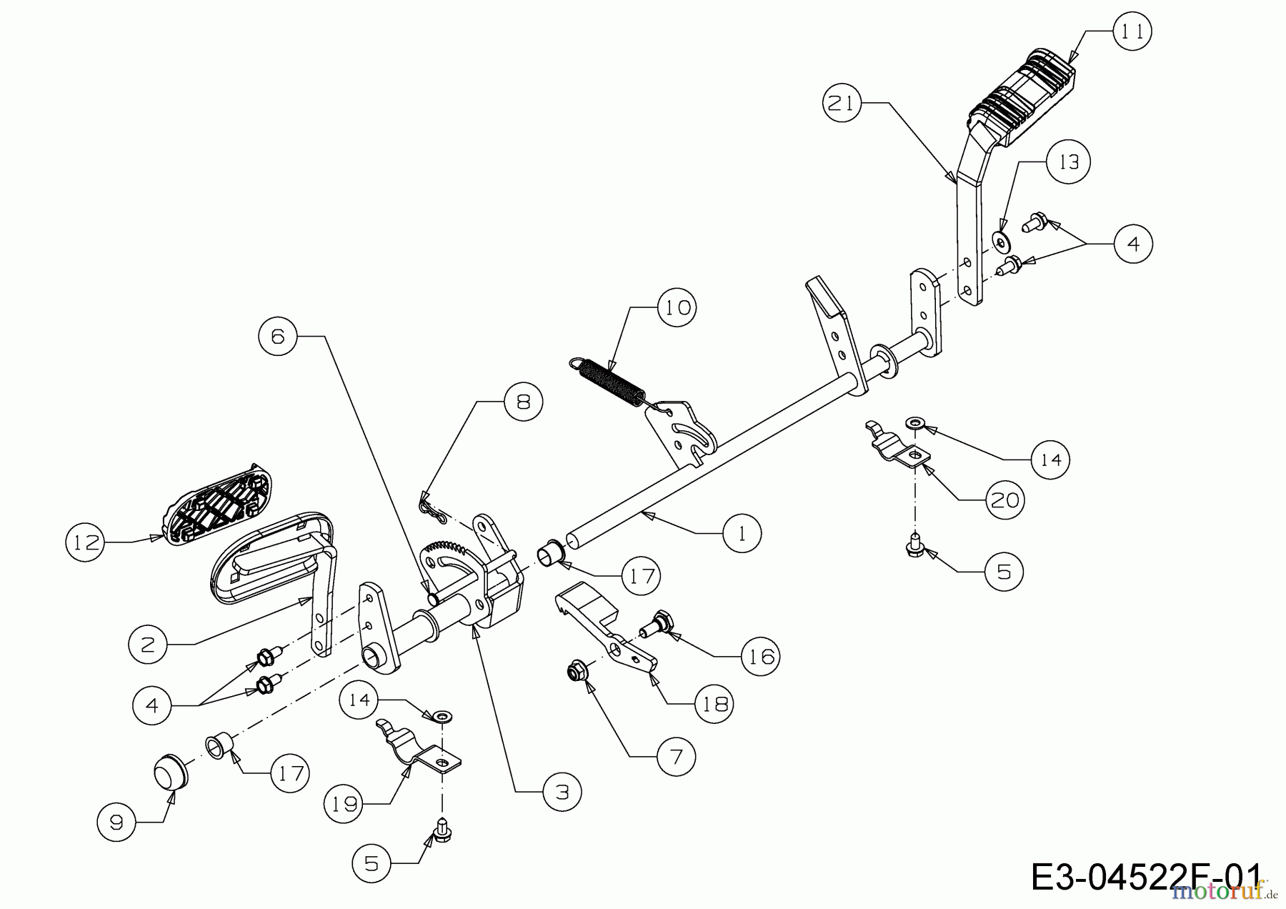 Wolf-Garten Rasentraktoren Expert 92.165 A 13HN90WE650 (2015) Pedale