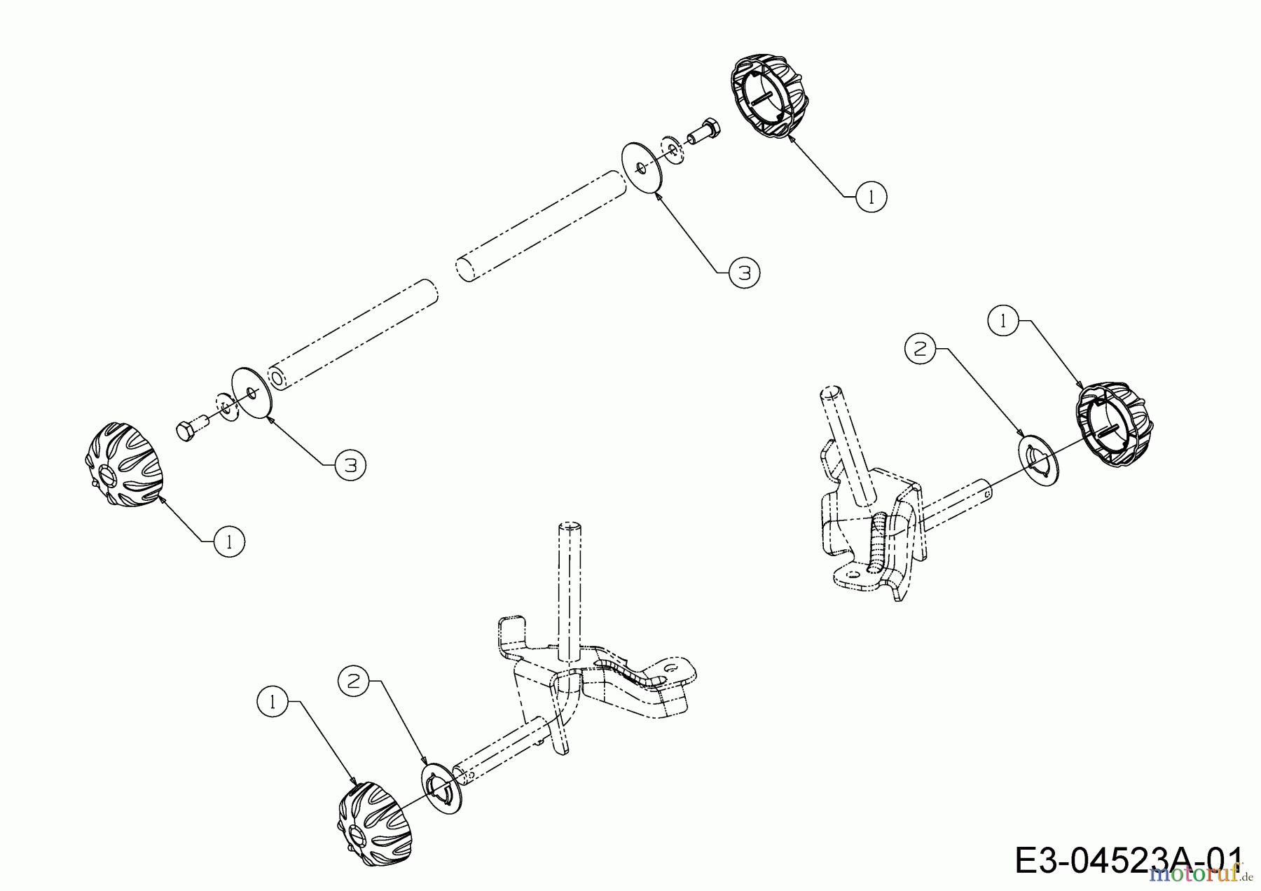 Wolf-Garten Rasentraktoren Expert 96.160 H 13AG93WF650 (2014) Radkappen