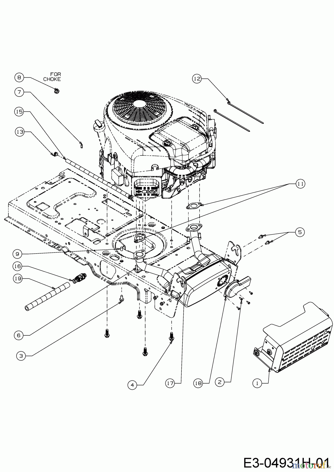 Wolf-Garten Rasentraktoren Expert 92.180 H 13IT91WE650 (2016) Motorzubehör