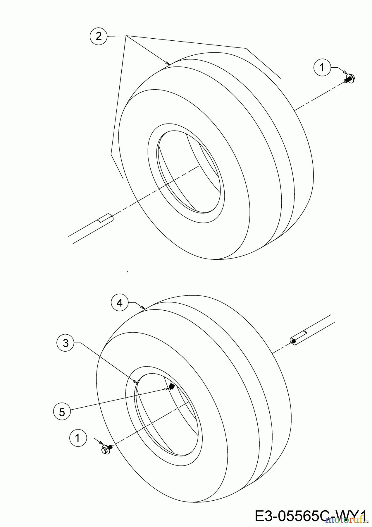 Wolf-Garten Rasentraktoren 105.180 H 13HT71WN650 (2019) Räder hinten
